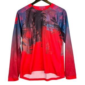 Endura Womens Tropical Cycling Jersey Red Long Sleeve Limited Edition Shirt - M
